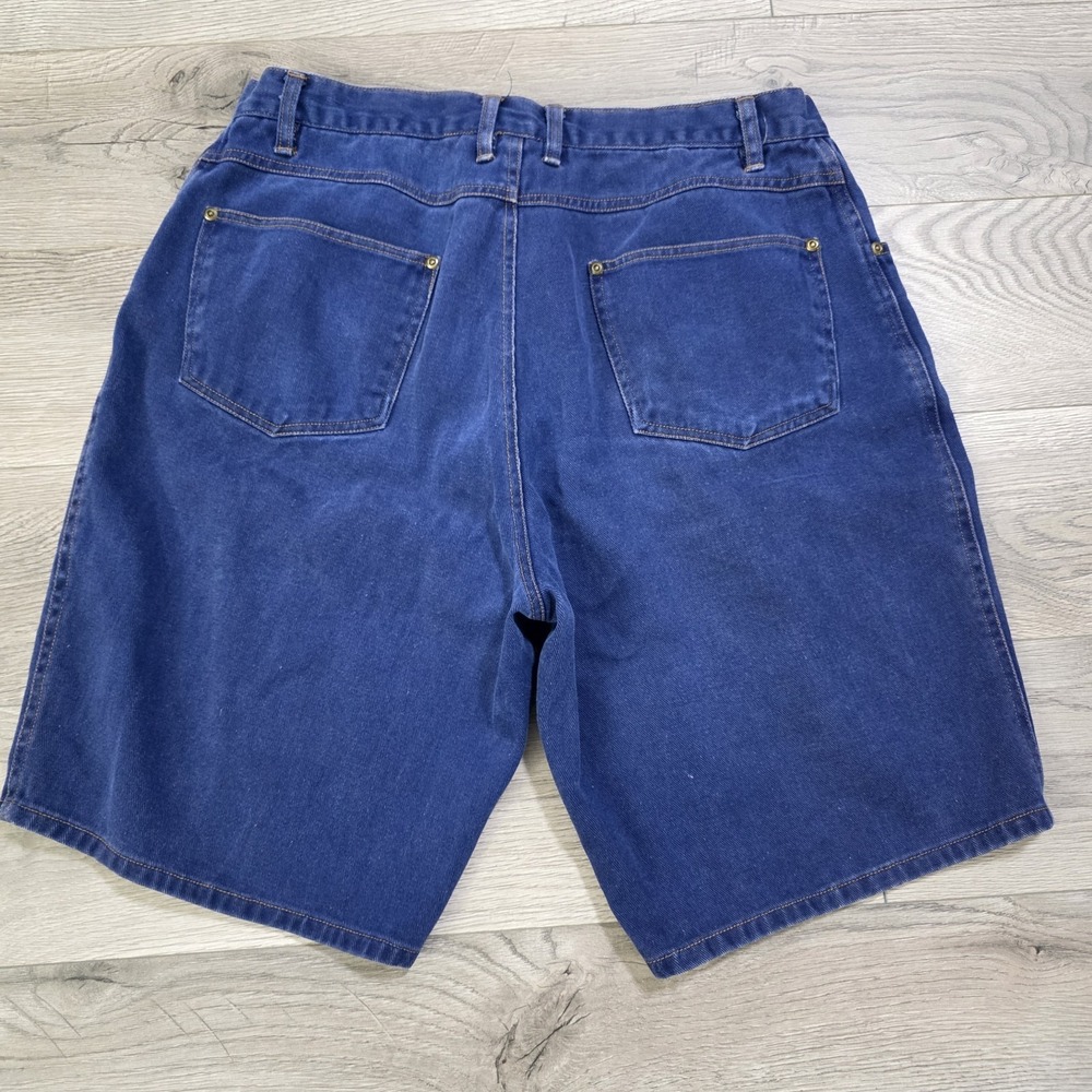 Mickey Unlimited Mens Size 36 Mickey Mouse Blue Denim Shorts Disney Vintage 90s - Picture 2 of 8